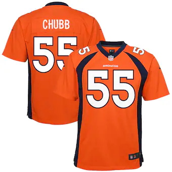 youth nike bradley chubb orange denver broncos game jersey_